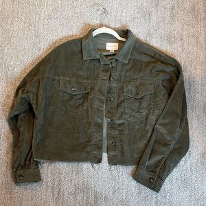 American Eagle Outfitters Dark Green Corduroy Shirt